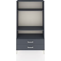 Arges Dolap 3 Raflı 2 Çekmeceli 88x30x163 Antrasit-antrasit Antrasit