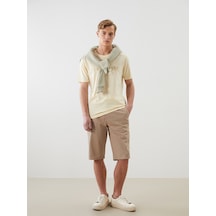 Lcwaıkıkı Classic Bej Standart Kalıp Gabardin Erkek Şort