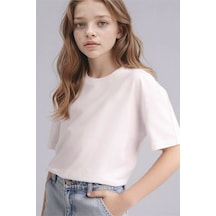 Defacto Relax Fıt Beyaz Kız Çocuk T-shirt D9099a8/wt34 Beyaz