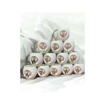 Royking Letter Porselen C Harf Kupa 400 Ml Cmt 012 Beyaz - Pembe