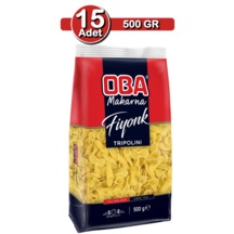 Oba Fiyonk Makarna 500 G X 15 Adet Kalabalık Sofra Paketi