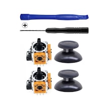 Ps4 Analog Motor Ve Topuz 2+2 Tornavida Ayırıcı Set Playstation 4 Kol Tamir Seti Yedek Parça