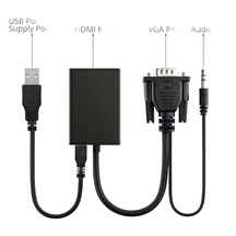 Vga To Hdmi Adaptör Çevirici Görüntü Ve Ses Aktarımı