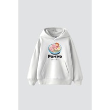 Tarzsokak Ponyo Baskılı Oversize Unisex Beyaz