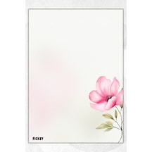 A5 Çiçek Bloknot Çizgisiz Defter - 50 Yaprak - Memopad - Notepad - Not Defteri - Not Kağıdı - 1947 Çok Renkli