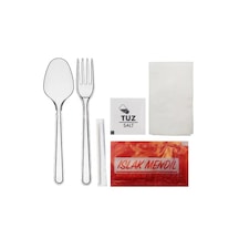 6'lı Lüx Set-kaşık+çatal+ıslak Mendil+kurdan+peçete+tuz 1pk-10adt