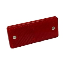 Reflektör Dikdörtgen Delikli Kırmızı 40x90 Mm