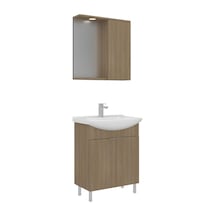 Orka Purus 65 Cm Budva Spot Aynalı Banyo Dolabı Takım Ayaklı Beyaz