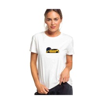 Cıvıc Hb Ibre Kadran Sarı Baskılı Beyaz Kadın Tshirt