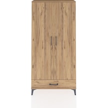 Arges Dolap Tek Raflı Tek Çekmeceli Tek Askılı 88x30x182 Çam-çam Çam