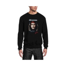 Ernesto Che Guevara Baskılı Siyah Erkek Örme Sweatshirt