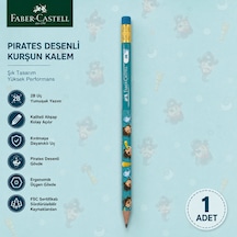 Faber-castell Pirates Desenli Kurşun Kalem 1 Adet 2b Yuvarlak Gövde Çok Renkli