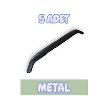 Eko Kumru Alüminyum Metal Lüks Modern Mobilya Çekmece Mutfak Dolabı Kulpu Siyah 160mm 5 Adet Siyah