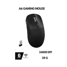 Freewolf A6 Kablosuz Oyuncu Mouse Paw3311 1000 Hz 24000 Dpı Profesyonel Bluetooth Üç Modlu Bağlantı Diğer