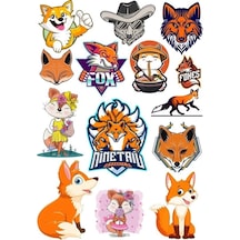 Tilki Fox Sticker Set-1 13 Parça Telefon, Tablet, Defter, Laptop Sticker