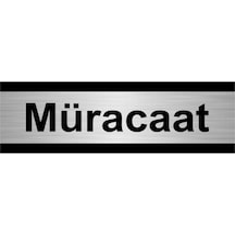 Müracaat 5x20cm Gümüş Renk Metal Yönlendirme Levhası