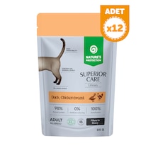 Nature S Protection Superior Care Urinary Ördekli & Tavuk Göğüslü Sos İçinde Yaş Kedi Maması 85g 12 Adet