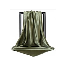 Deserto Fashion Saf Renk Parlak Saten Fular Eşarp - Akışkan Dokulu Canlı Tonlar 90x90-1829 Çok Renkli