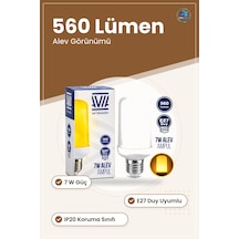 Alev Görünümlü Ampul 7 W Lümen E27 Duy Dekoratif Efekt Aydınlatma