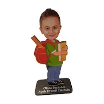 Kişiye Özel Ahşap Biblo - Erkek Çocuk Karikatür Biblo - Mezuniyet Biblosu 10 Adet