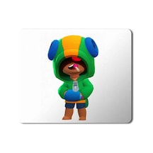 Artrender Leon - Leon Hoodie Brawl Stars Baskılı Mousepad Mouse Pad