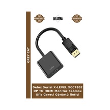 Delux Serisi X-level Xcc7802 Dp To Hdmı Monitör Kablosu Ofis Gereci Görüntü İletici
