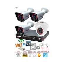 Fury 4 Kameralı 5mp 3.6mm Lens 2mp Görüntü 6 Atom Led Gece Görüşlü Fullhd Güvenlik Kamerası 5525di 500gb