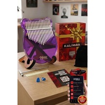 Midex Klx-660-pak Mor Renk Cam Kalimba 17 Tuşlu Full Set