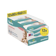 Sensitive Bebek Islak Havlu 12 Paket 960 Yaprak 1000'li Set