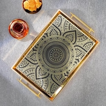 Kunst Tepsi 1 Parça-gold01 Açık Bej