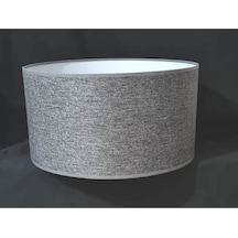 Gri Abajur Başlığı Silindir Kumaş Çap 30 Cm A865 Gri