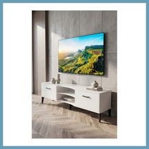 Bezos Vera Tv Sehpası Suntalam Beyaz 160x35 Cm Mbt06