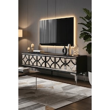 Tsa1237ats - Lemtv120 Tv Stand, Tv Sehpası Antrasit - Traverten - Sılver 120cm