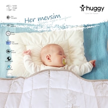 Huggy %100 Yeni Zelanda Kuzu Yünü Bebek Yorganı 75x125 Cm