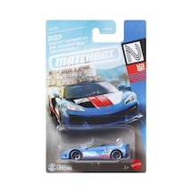 Matchbox 2023 Chevy Corvette Z06 Convertible - Exclusive Themed Mavi-beyaz 1/64 Diecast Model Araba Çok Renkli