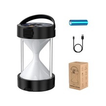 5809 Outdoor Çadır Işığı Solar Kum Saati Kamp Lambası Siyah