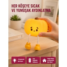 Pumpkin Led Night Light Dokunmatik Şarjlı Silikon Gece Lambası Yeni Nesil Sarı 98864855