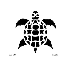 Airbrush Tattoo Yavru Caretta Yapışkanlı Stencil Süsleme Ve Boyama Kalıbı
