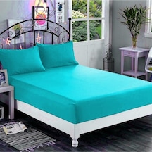 Aslans Ranforce Tek Kişilik Lastikli Kumaş Çarşaf Seti 100x200 Su Yeşili
