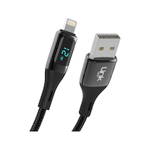 Linktech K682 Dijital Göstergeli USB - Apple iPhone UyumluLightning 12W 2.4A Data ve Şarj Kablosu