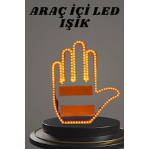 El Orta Parmak Led Kumandalı Araç İçi Reflektör Arka Cam El Simgesi Çok Renkli 65100650