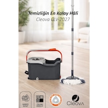 Cleova Cleanmate S2 Pedallı Mop Temizlik Seti Tekerlekli Kova Çıkarılabilir Çelik Sepet
