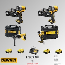 Dewalt DCF922NT + DCF922NT + DCH133NT + DCF860NT 4 Adet 5 Amper Akü + Şarj Aleti Set