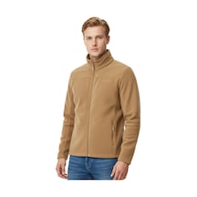 Thermoform Erkek Tam Fermuar Polar Kışlık Mont Köroğlu Kum Renkli