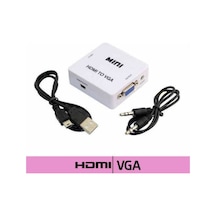 Turbosepet Hdmi To Vga Adaptör Full Hd 1080P Görüntü + Ses Aktarma 259900202
