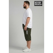 Süperlife Büyük Beden Erkek Kapri Şort Brooklyn Baskılı Rahat Kalıp 3xl-6xl Spr26bsr591-02 Haki