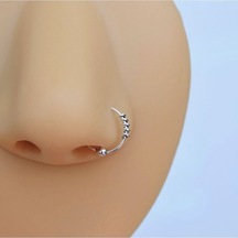 Heppii Antik Halka Model Gümüş Hızma Kıvrım Detaylı Gümüş