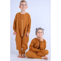 For My Baby 1 Tog Çocuk Uyku Tulumu Unisex Uzun Kollu Uyku Tulumu Turuncu