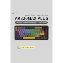Ak820 Max Plus-hot-swap-dinamik Rgb Mekanik Oyun Klavyesi Day Dream Switch - Siyah
