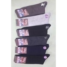Hasyün Çorap Kuzu Yünü Dikişsiz Burunlu Erkek Çorabı 6 Adet Paket Siyah